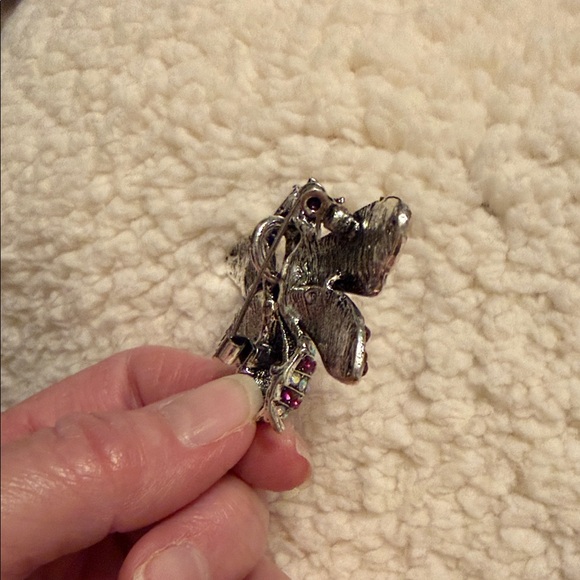 Colorful Betsey Johnson Rhinestone Insect Brooch - Picture 3 of 4